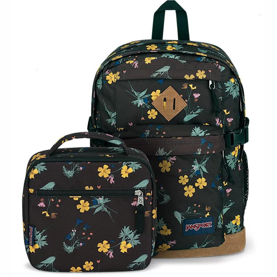 Sac à Dos Scolaire JanSport DARK FLORA BUNDLE Marron | KST-89918735